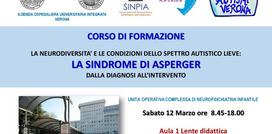 CORSO DI FORMAZIONE LA NEURODIVERSITA’ E LE CONDIZIONI DELLO SPETTRO AUTISTICO LIEVE: LA SINDROME DI ASPERGER DALLA DIAGNOSI ALL’INTERVENTO